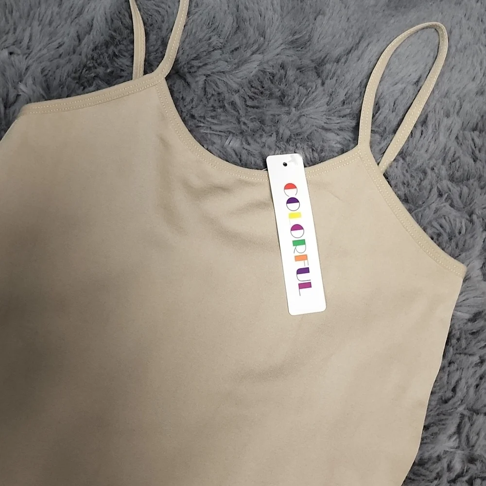 Colorful Beige Basic Top Size:OS - Picture 2 of 2
